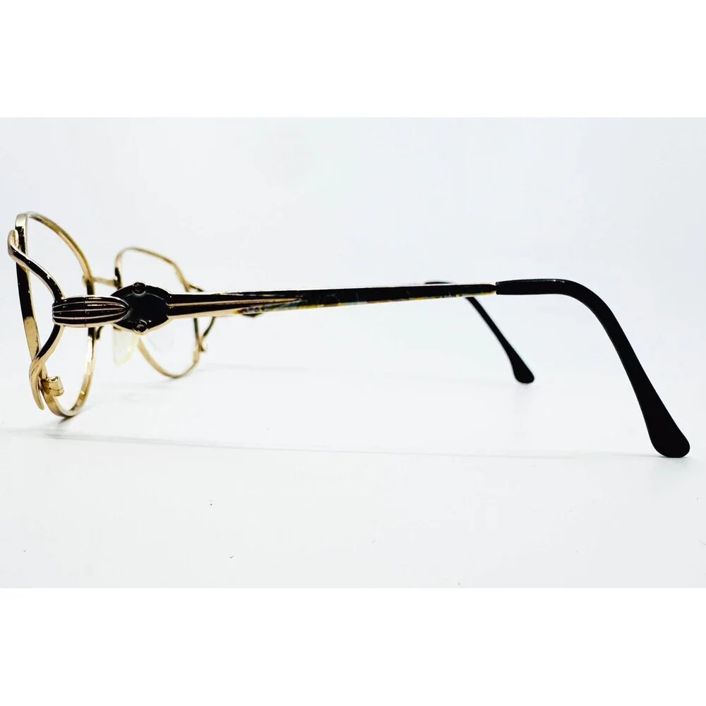 Luxottica Eyeglasses Womens Gold 2184 G672 Italy 54-18-130